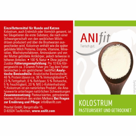 Hund Katze Nahrungsergänzungen Kolostrum 50g 1 Stück -3- Anifit